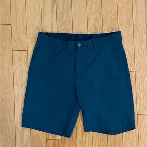 adidas Men's Dark Teal Flat Front Shorts size 32